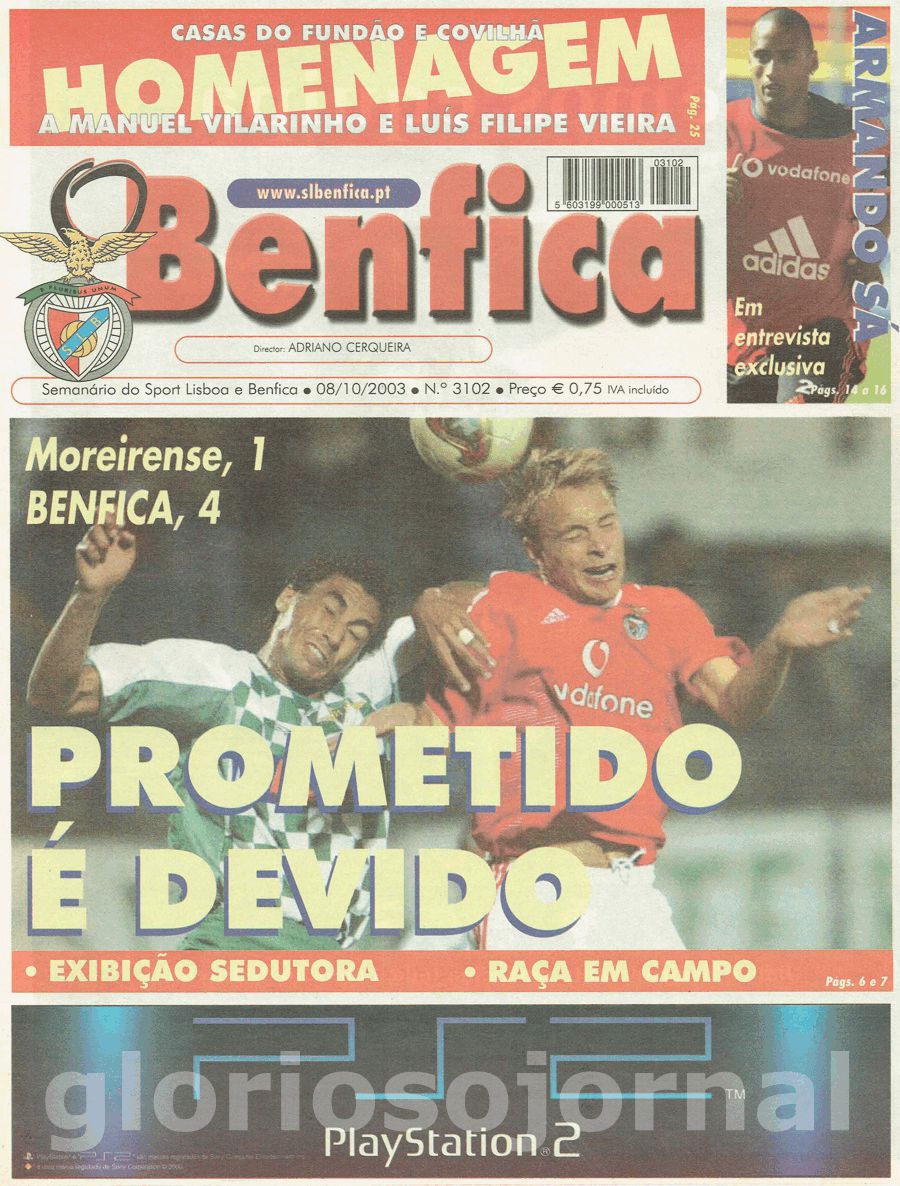 jornal o benfica 3102 2003-10-08